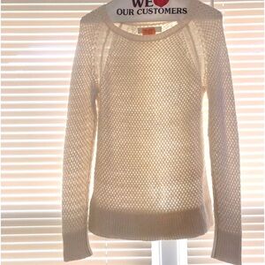 Loft cable knit crewneck sweater